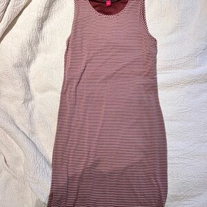 Vince Camuto Striped Sleeveless Dress - Red and White